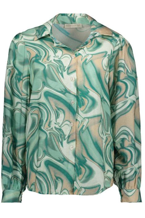 Soultouch groene dames blouse