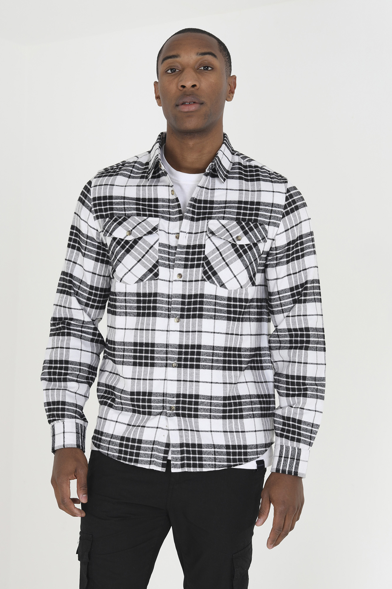 Camisa xadrez com dois bolsos