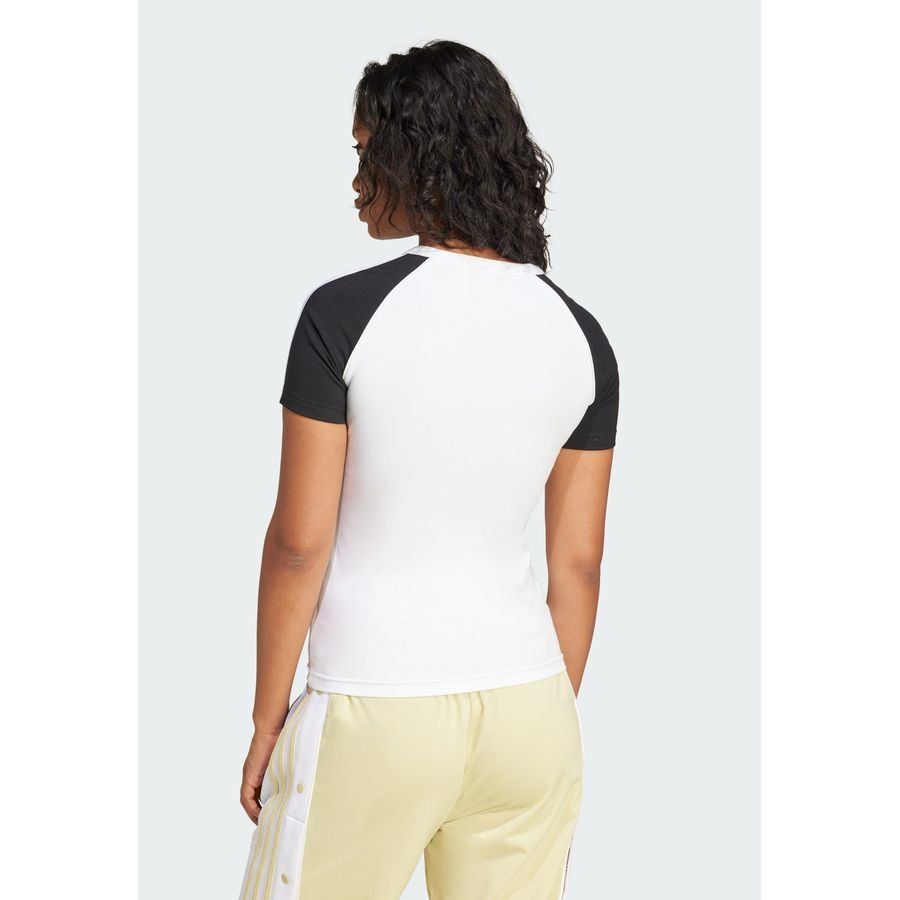 Adidas Original T-shirt slim manches raglan 3 bandes Adicolor