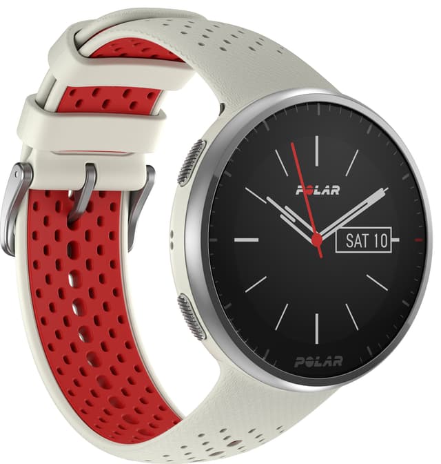 Polar Pacer Pro sportsur S/L (hvid/rød)