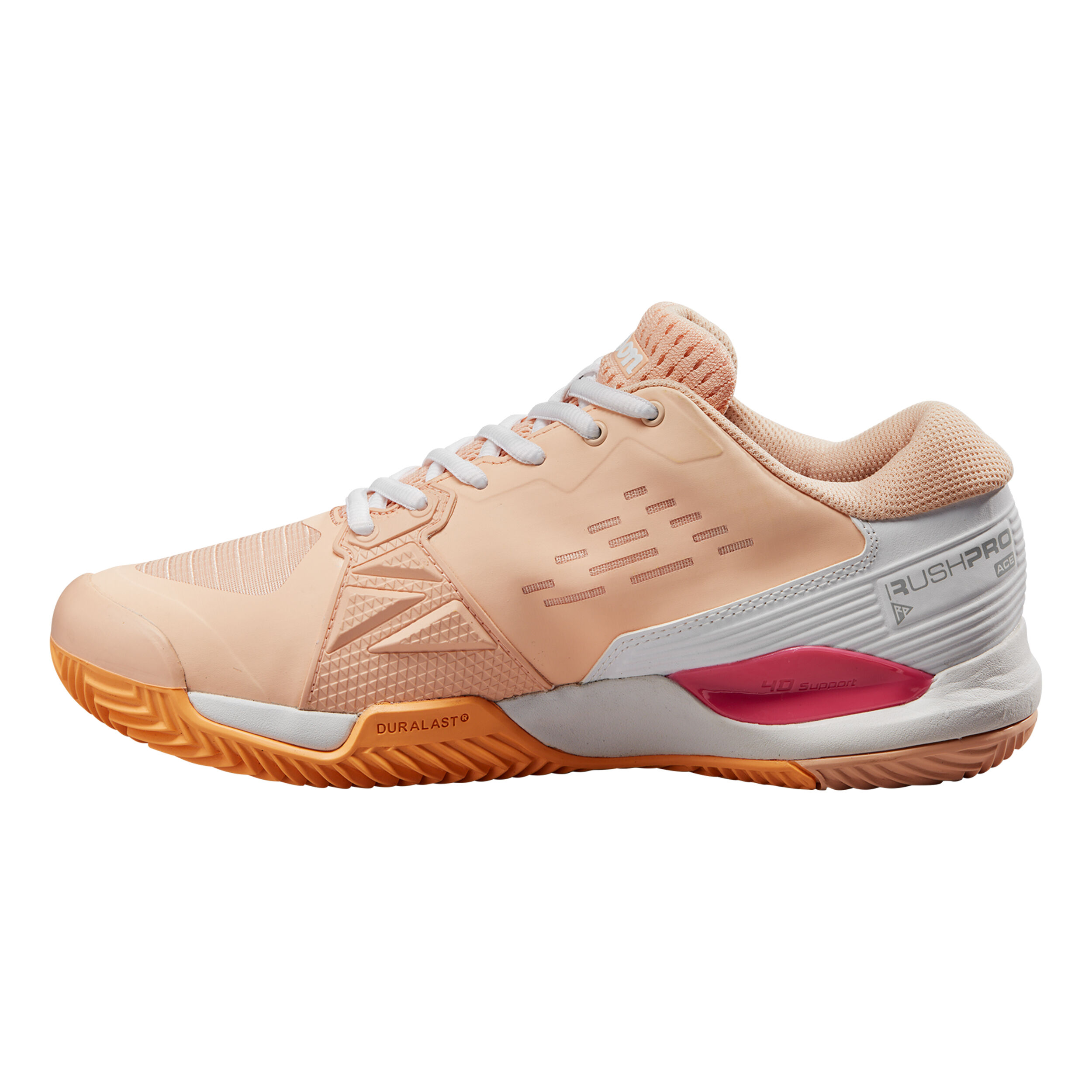 Wilson Rush Pro ACE CLY Chaussure Terre Battue Femmes - Abricot, Blanc