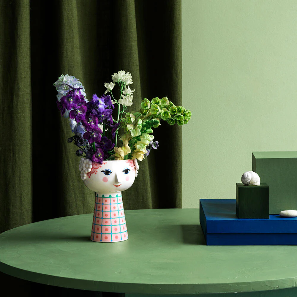 Bjørn Wiinblad  Eva vase, pink - H18,5 cm.