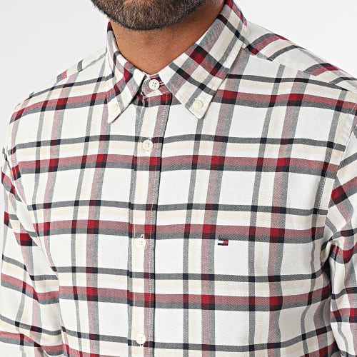 Chemise Manches Longues A Carreaux Small Global Stripe Check 1745 Beige