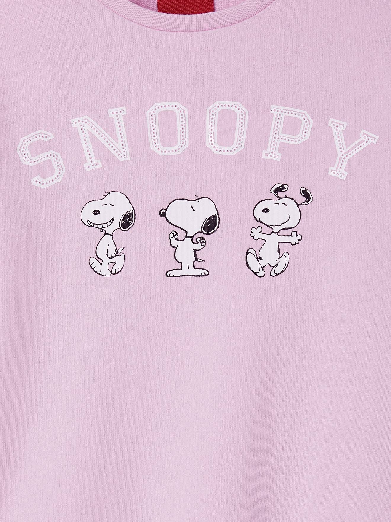 Moletom de lã Snoopy Peanuts® para meninas, lilás claro, liso com estampas.