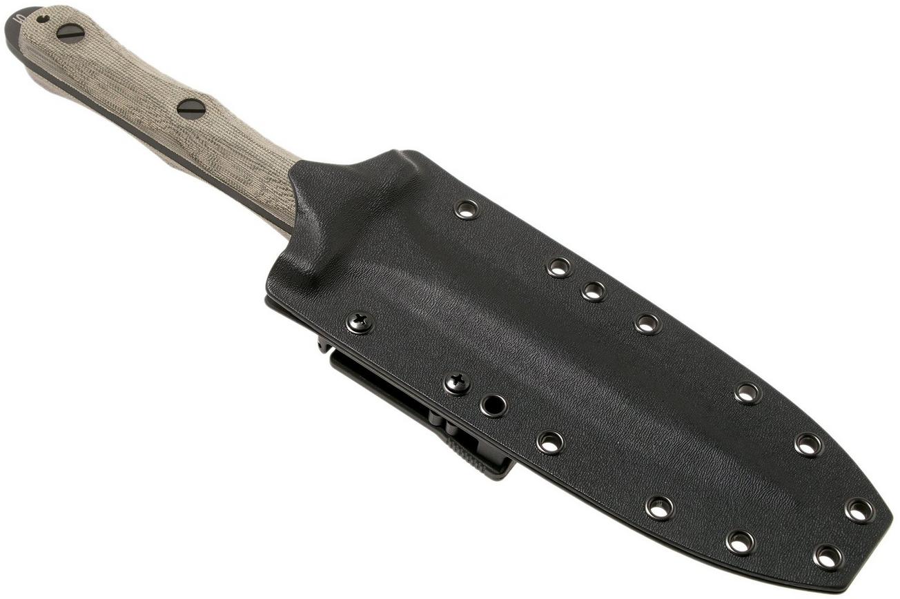 Rick Hinderer EK Dagger O1 Parkerized, OD Green Micarta commando dolkmes