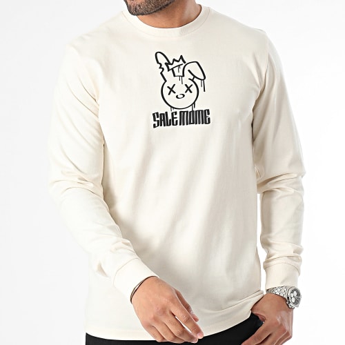 Tee Shirt Manches Longues Lapin King Beige Noir