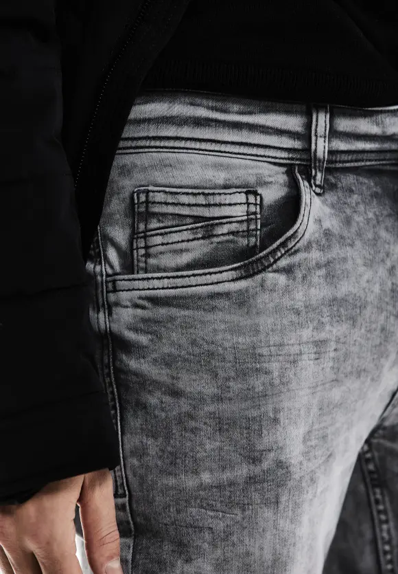 Skinny Fit Jeans - light grey random wash