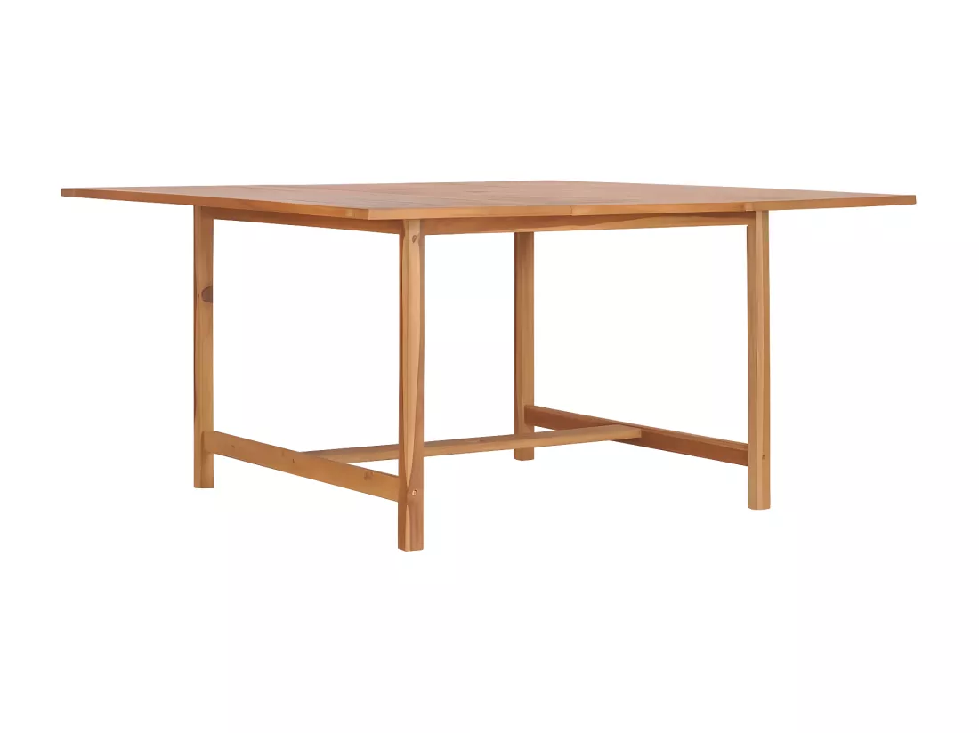 Prolenta Premium - Table de jardin 150x150x76 cm Bois de teck solide