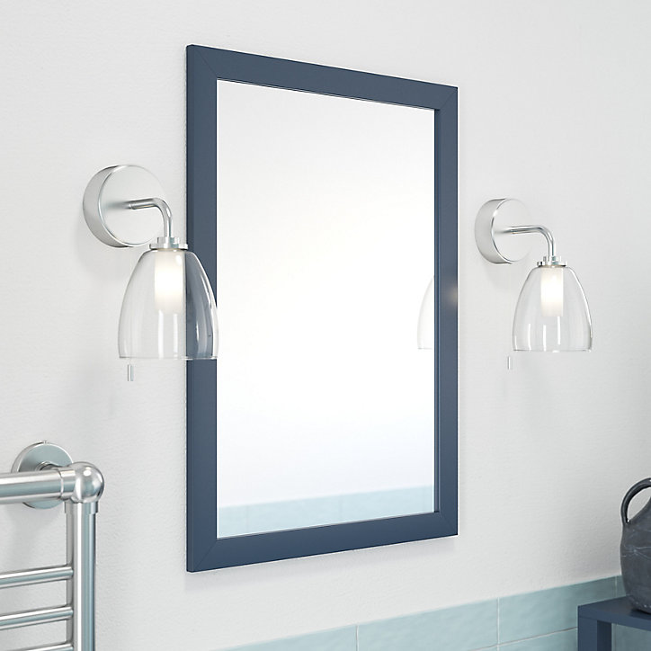 Miroir GoodHome Perma bleu 50 x 70 cm