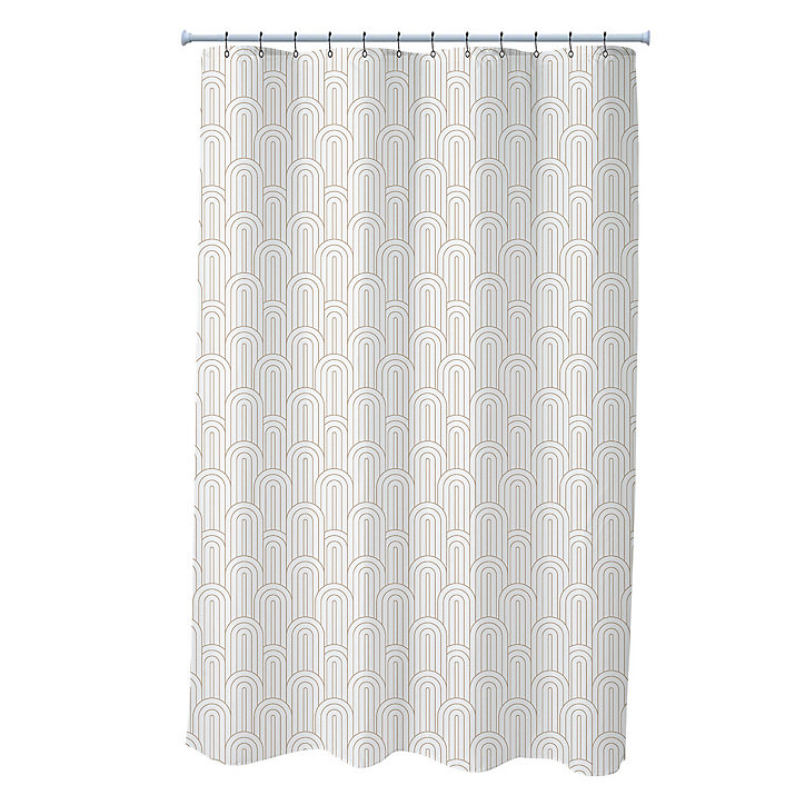 Rideau de douche 180x200 cm, beige, Retro