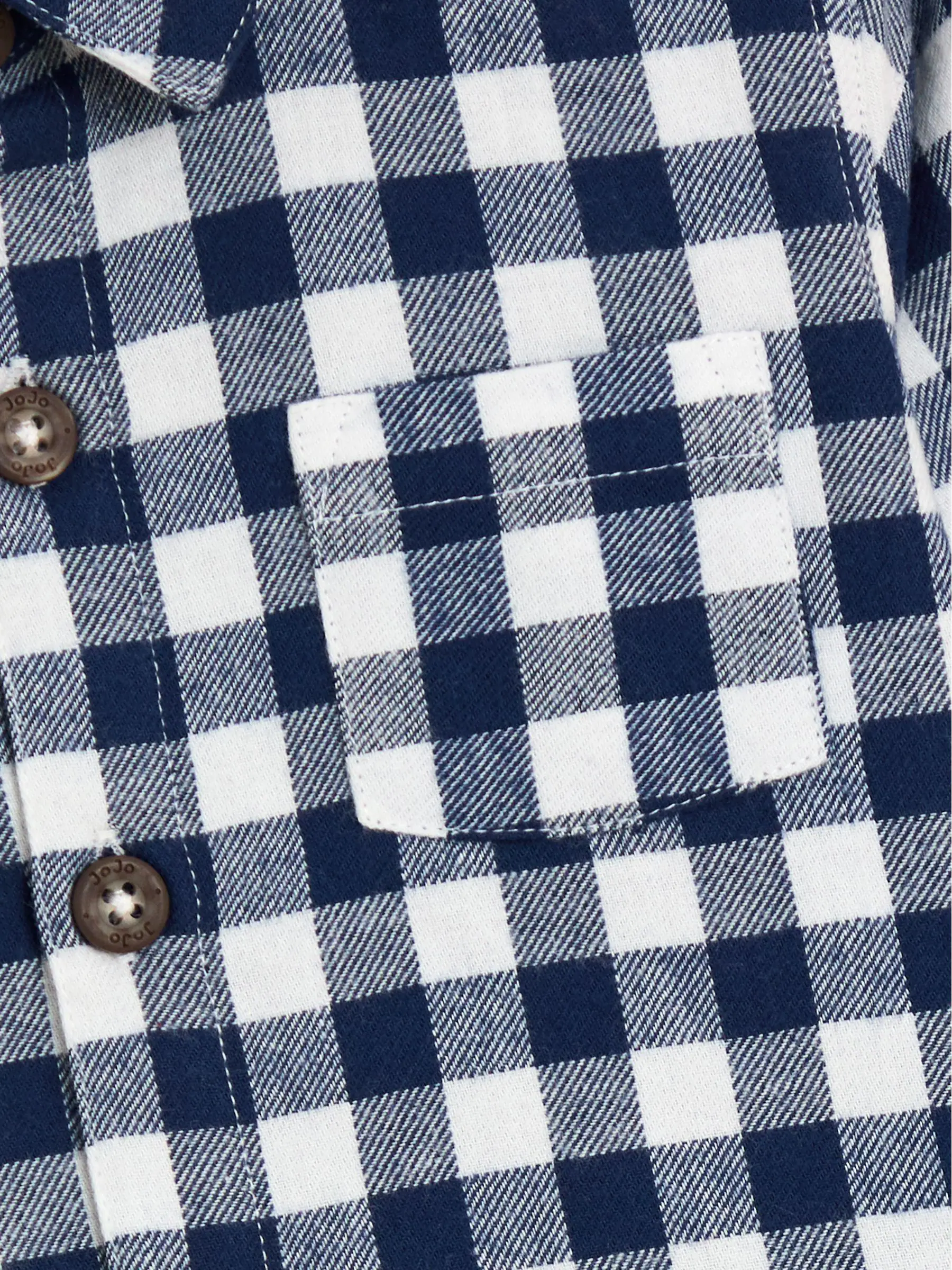 Marineblauw geruit - JoJo Maman Bébé Brushed Shirt