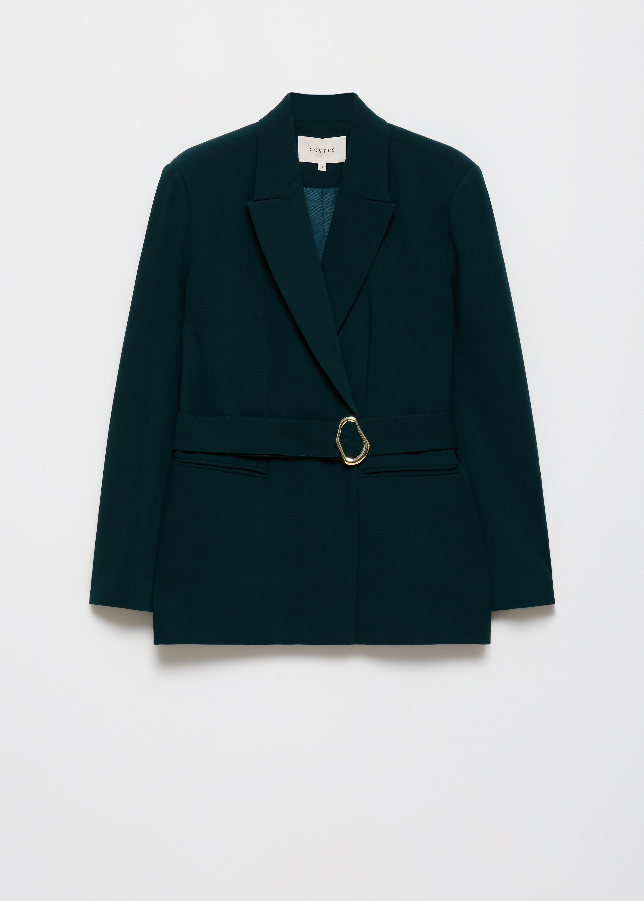 Getailleerde blazer met ceintuur