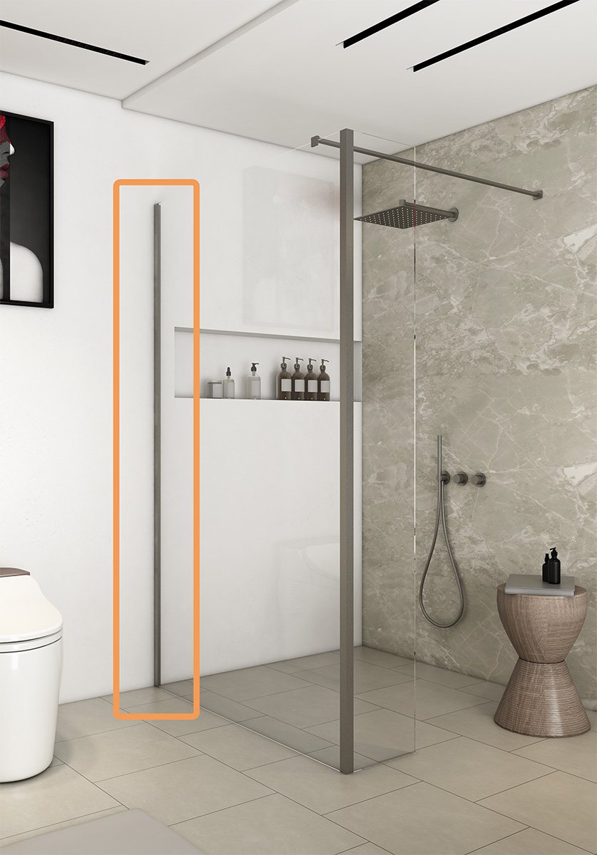 Saniclear Redro Exclusive muurprofiel RVS