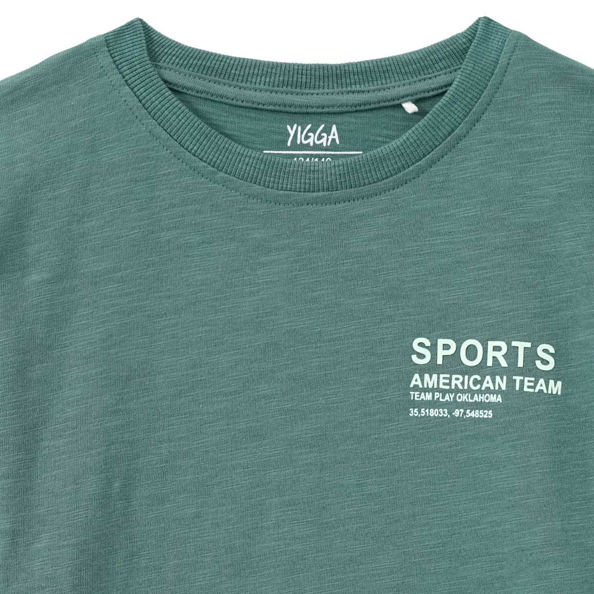 Yigga Jungen Langarmshirt mit Rücken-Print dunkelgrün