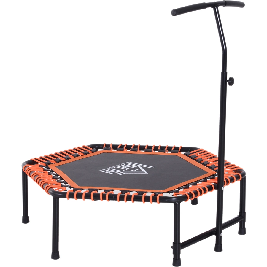 HOMCOM Fitness-Trampolin mit Haltegriff schwarz, orange