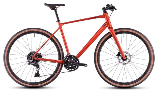Vélo Fitness Cube Nulane Pro Shimano Cues 10V 700 mm Orange Rouge Fire 2025