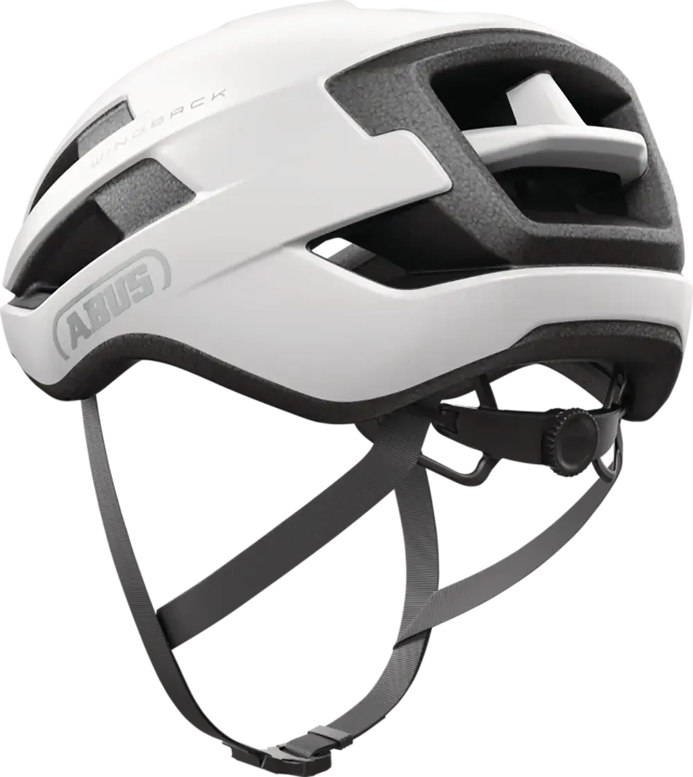 Abus WingBack Race Fietshelm Polar Wit