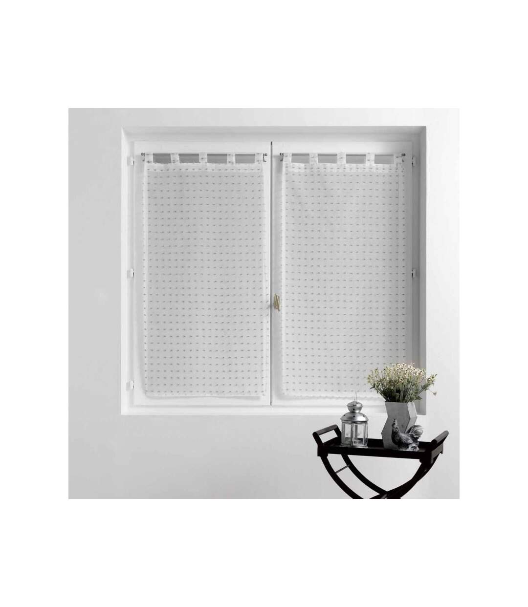 Paire de Voilages Pomponella 60x90cm Gris