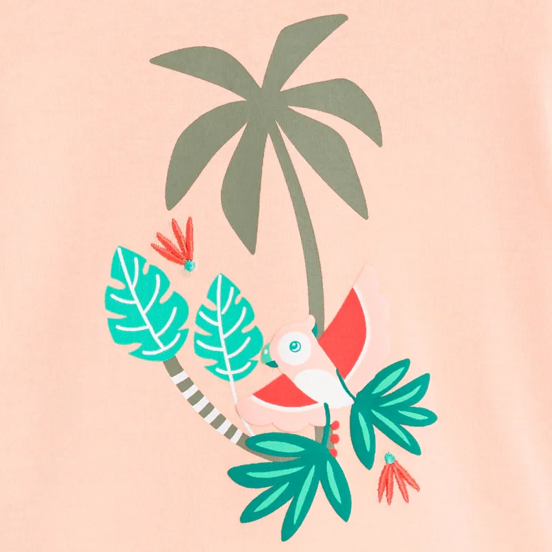 T-shirt oiseau rose bébé fille Rose