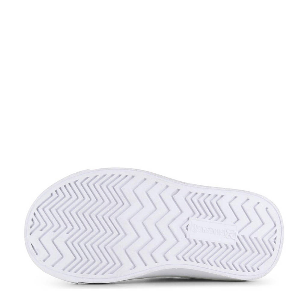 Shoesme leren sneakers wit/goud met glitters