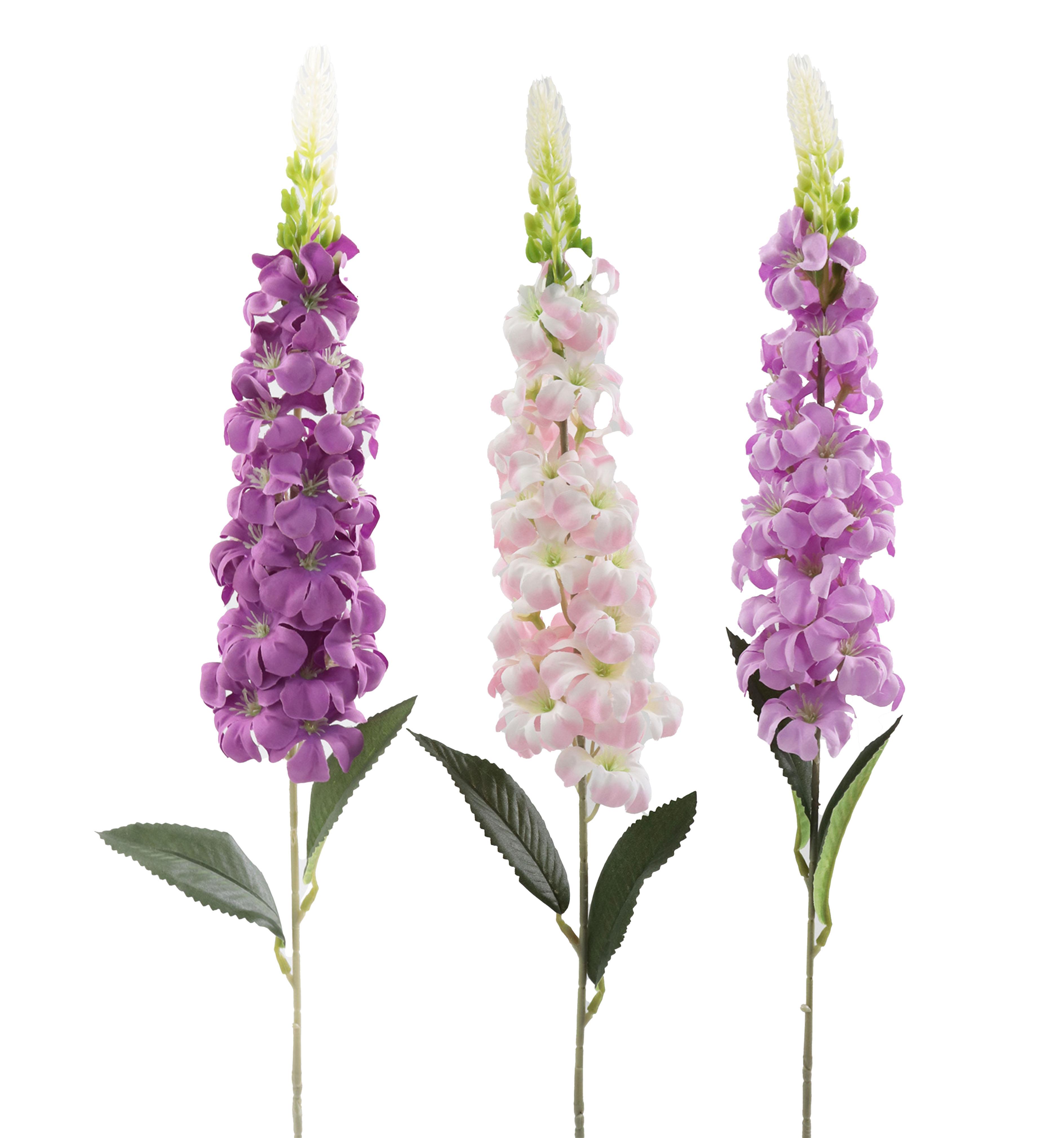 TIGE DELPHINIUM 28 FLEURS H.74CM ROSE
