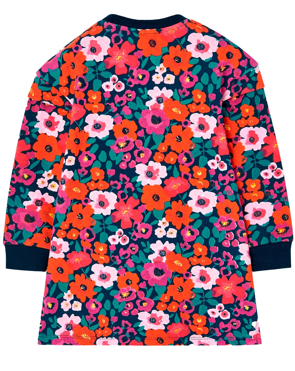 Langarmkleid BLUMEN in bunt