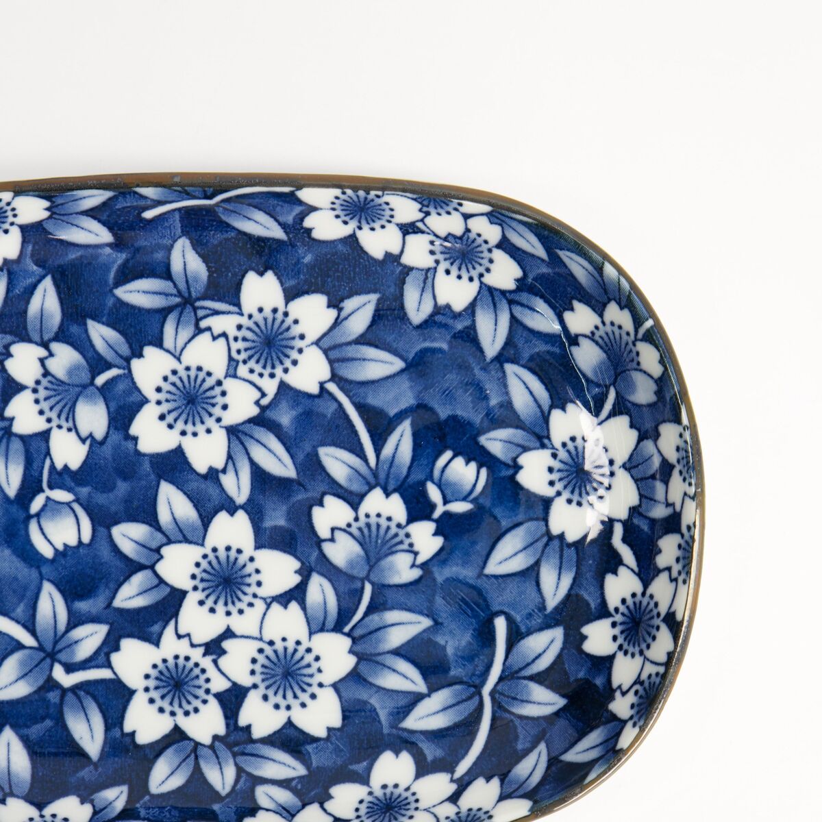 Blue Sakura oval tallerken