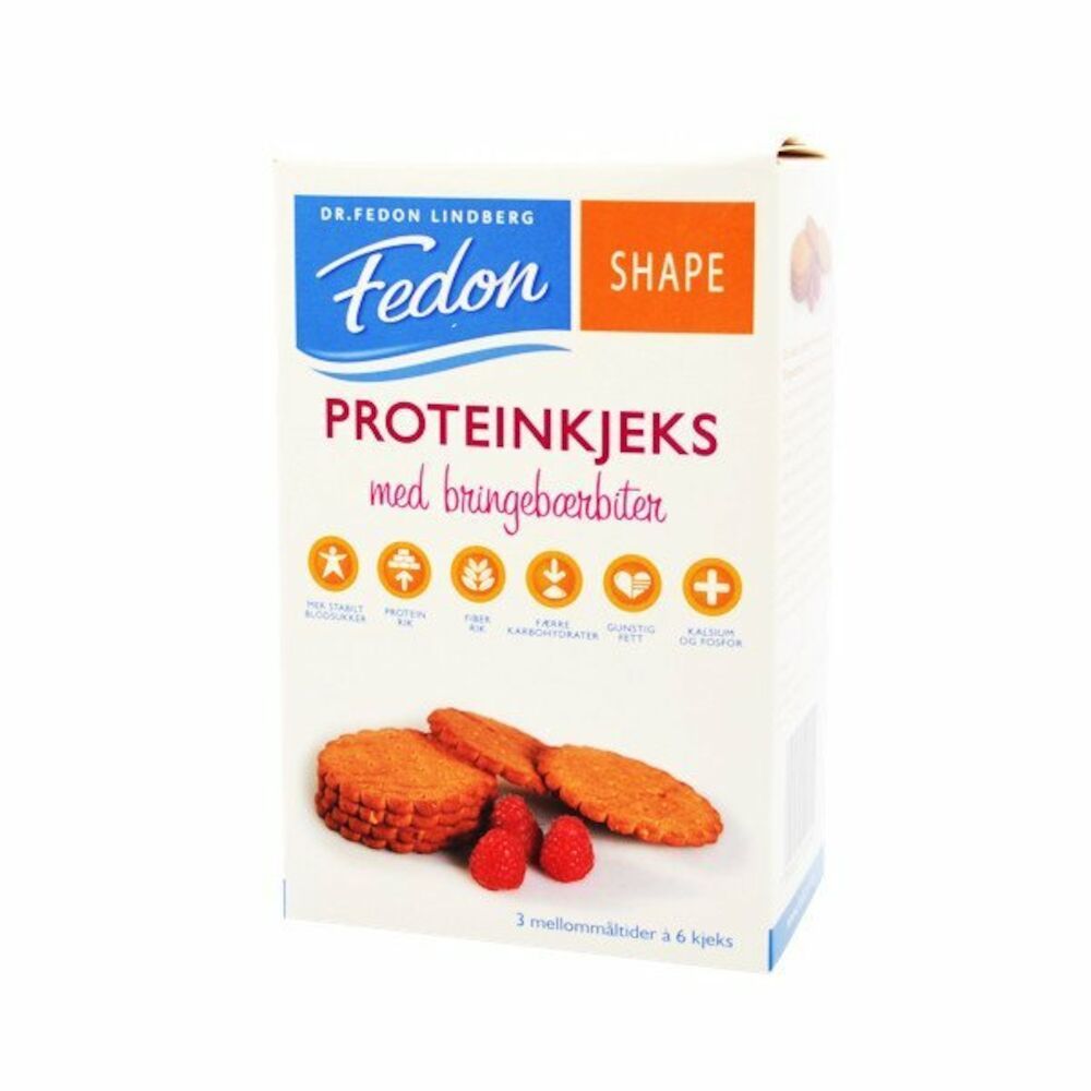 Fedon Proteinkjeks m. bringebærbiter