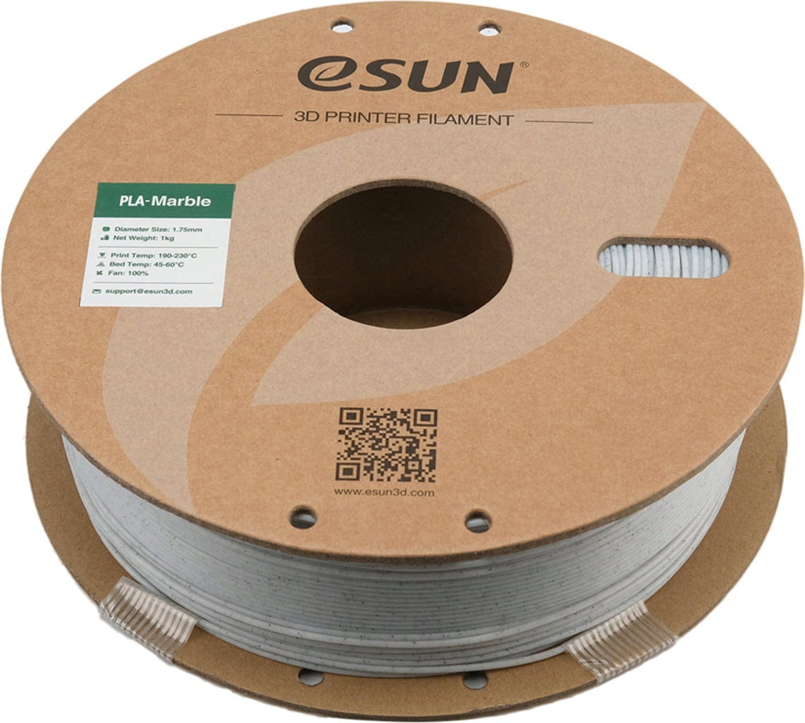 eSUN  PLA-Marble Natural, 1,75 mm / 1000 g    PLA-Filament im Marmor-Look