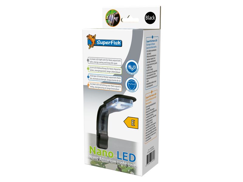 SuperFish Aquarienleuchte Nano Led Schwarz LED-Strahler für Nano-Aquarien