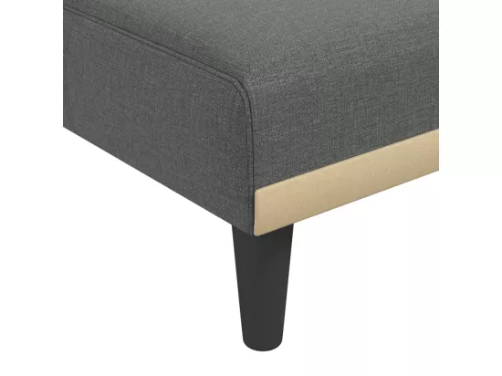 Prolenta Premium - Chaise longue gris foncé tissu