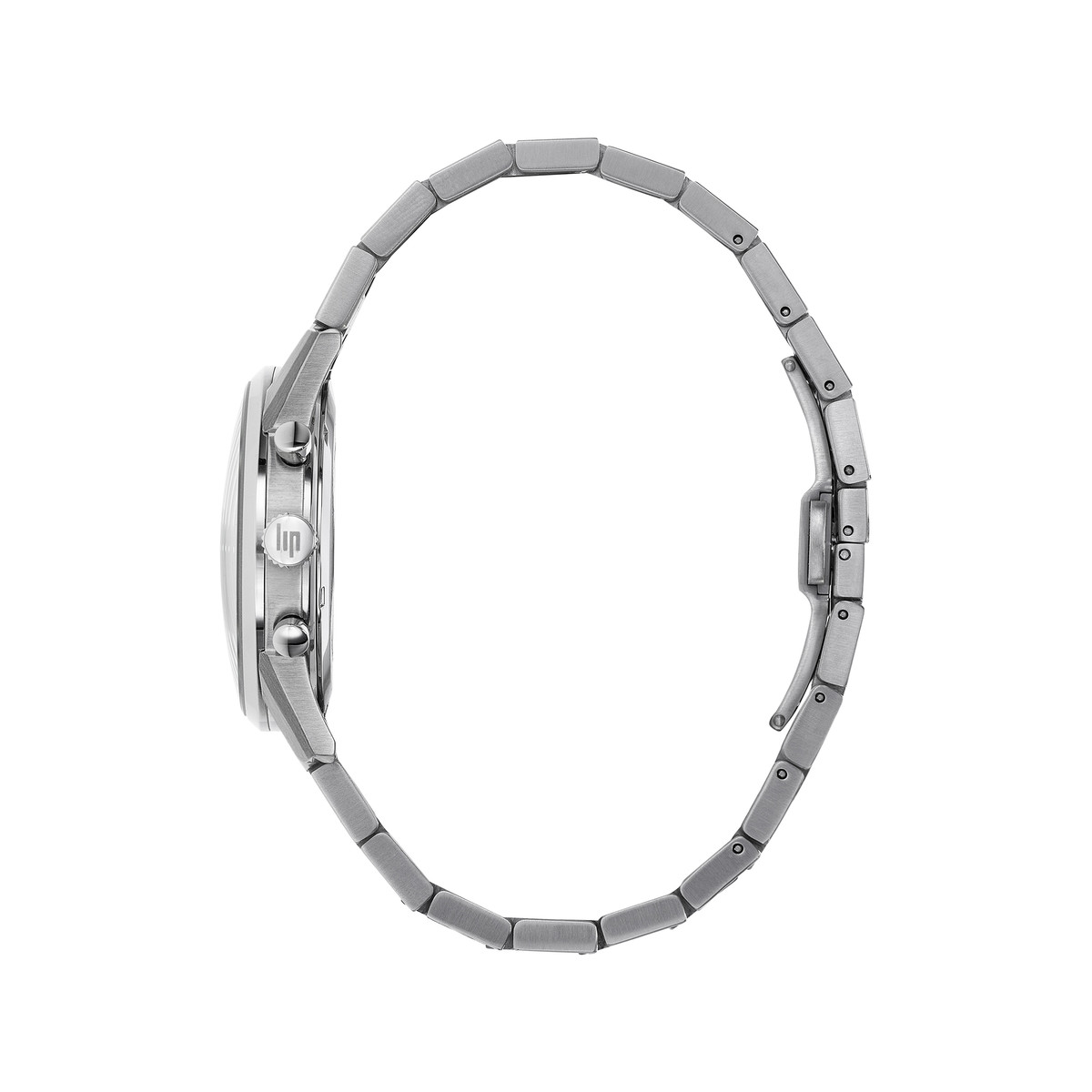Montre LIP homme chronographe, bracelet métal argent