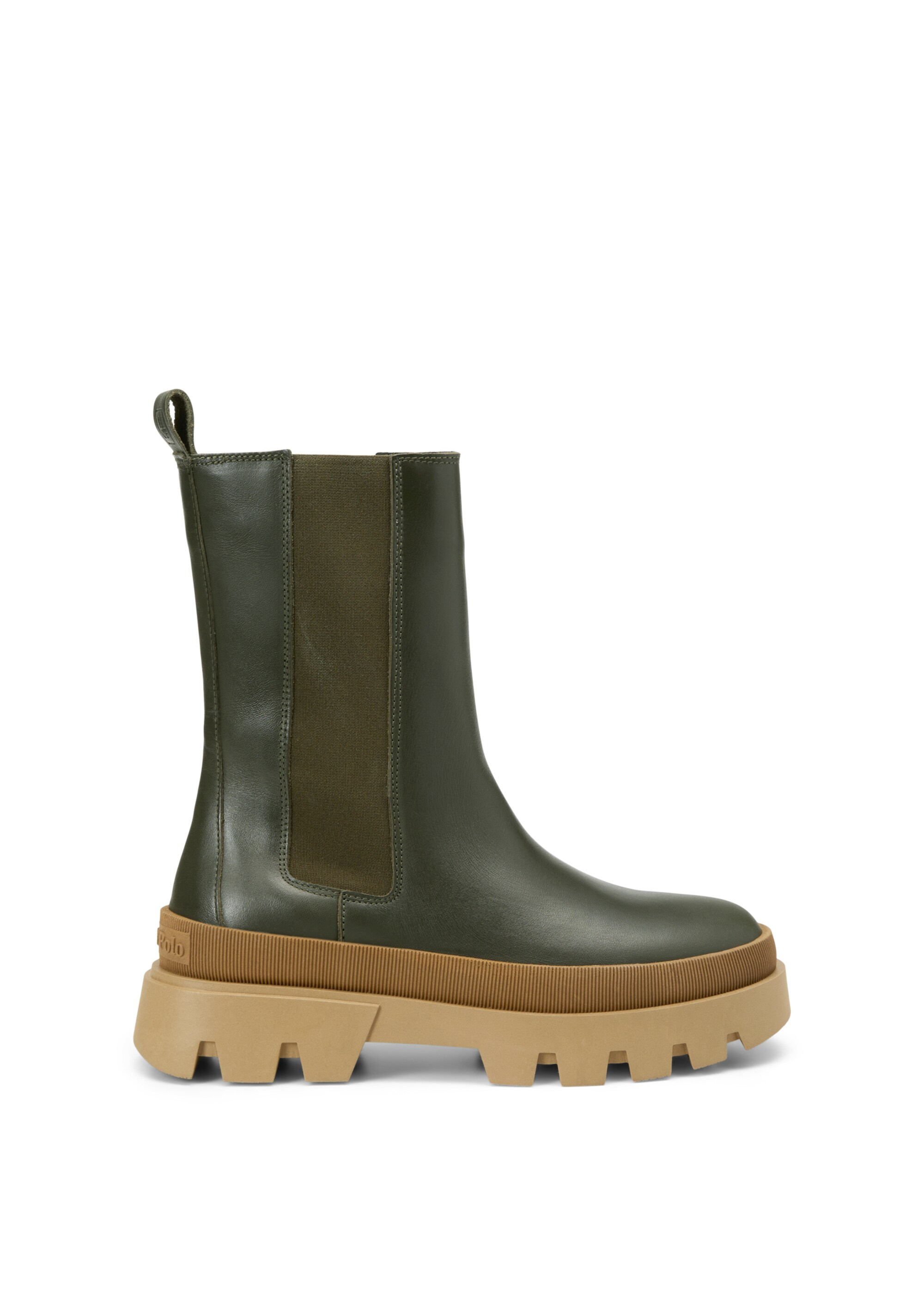 Hoher Chelsea-Boot aus glattem Kalbleder