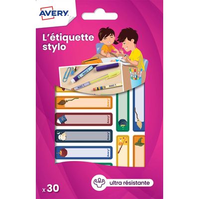 Avery - 30 étiquettes pour stylo - 50 x 10 mm - magie