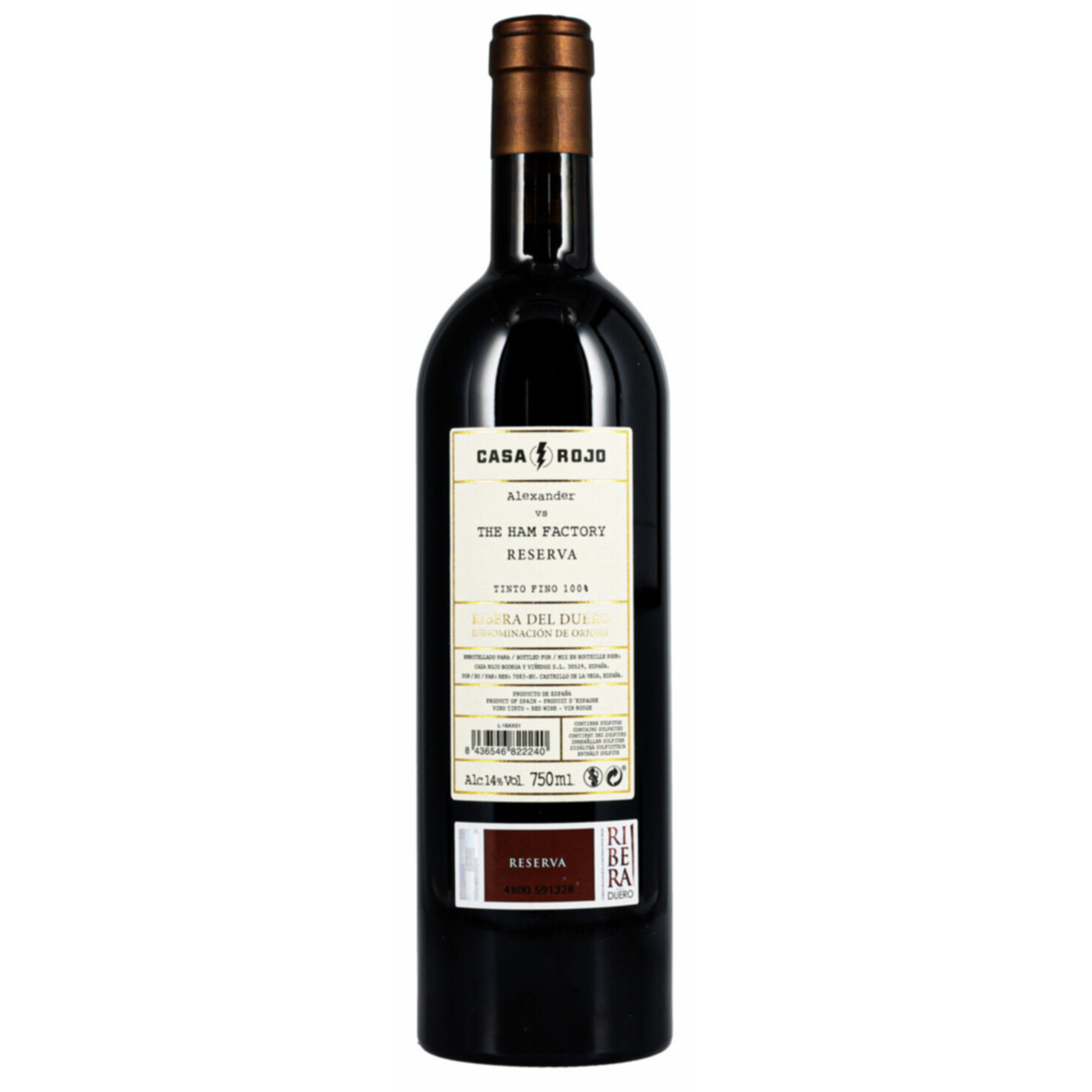 Ribera del Duero DO Alexander vs. The Ham Factory Reserva Casa Rojo Bodega y Viñedos -75cl