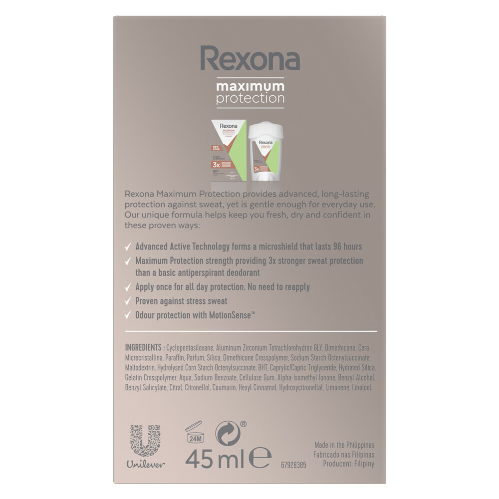 Rexona Deodorant Stick Cream Maximum Protection Sport Strength45 ml