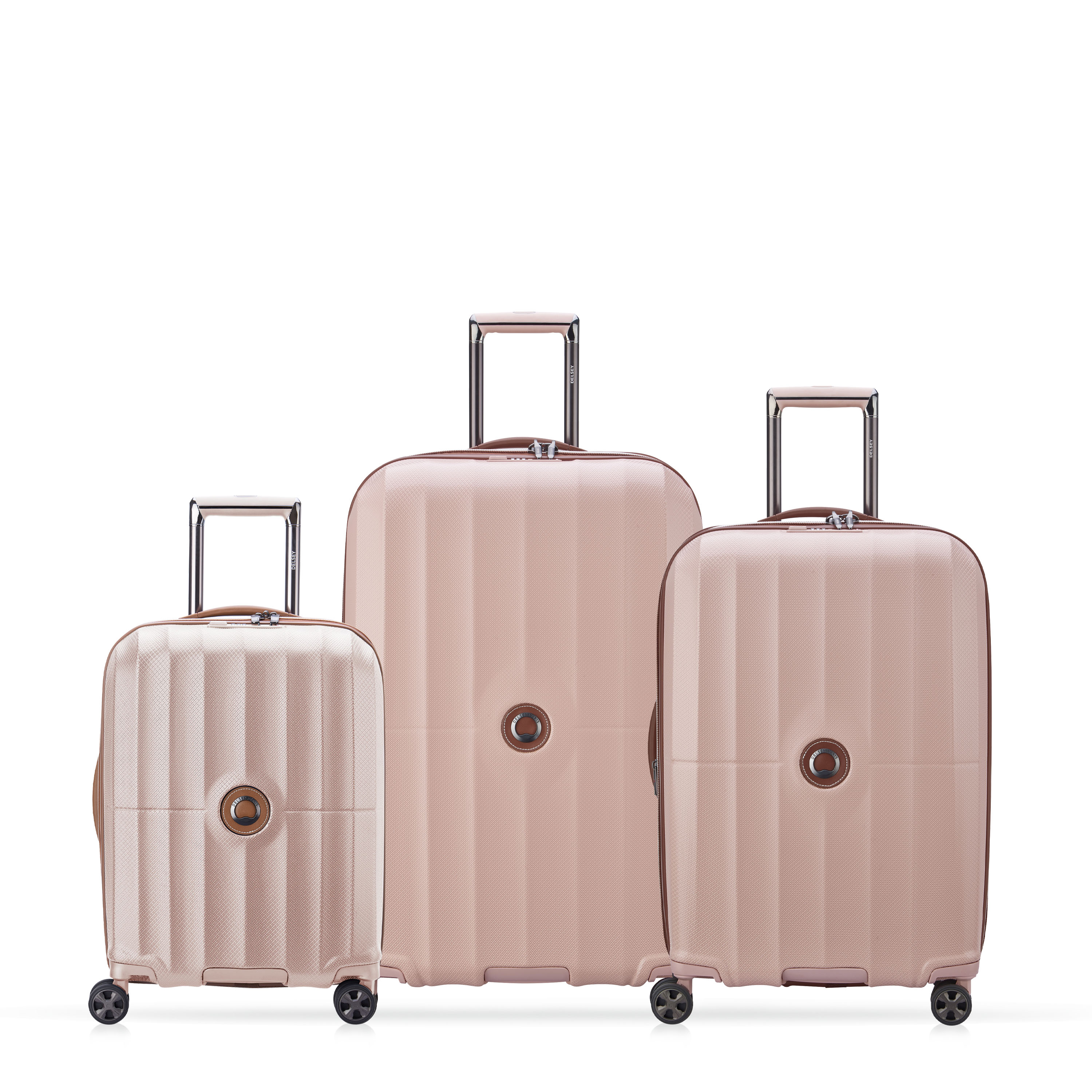 ST TROPEZ - Set de 3 valises rigides 55cm/ 67cm/ 76,5cm | Rose