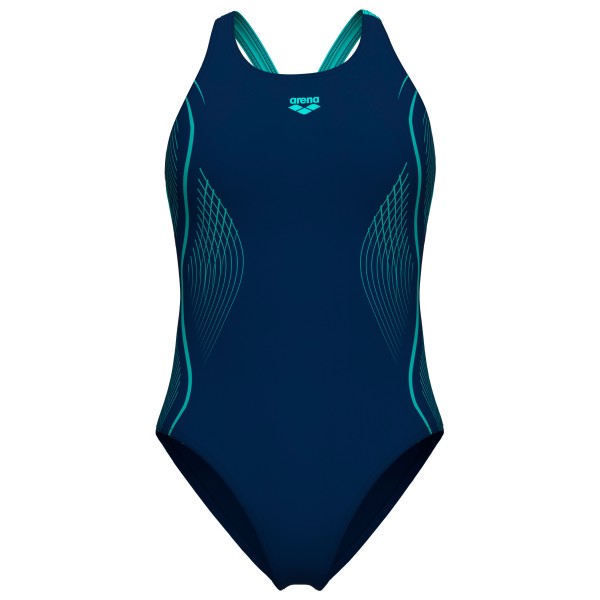 Arena - Women's Grid Swimsuit V Back Graphic - Maillot de bain
