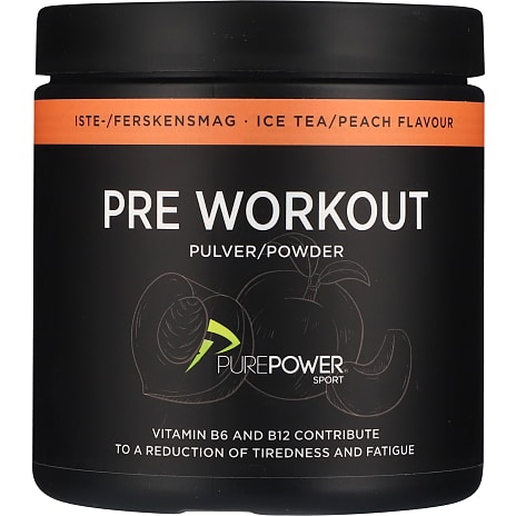 Pre workout m. Iste-/Ferskensmag