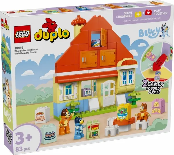 LEGO DUPLO Bluey 10459 Blueys families hus med huskespil