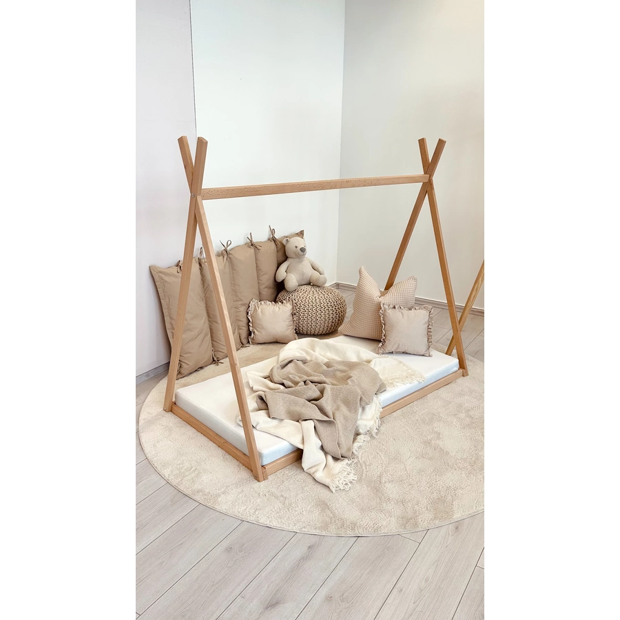kindsgard Tipibett skjuly 70 x 140 cm natur