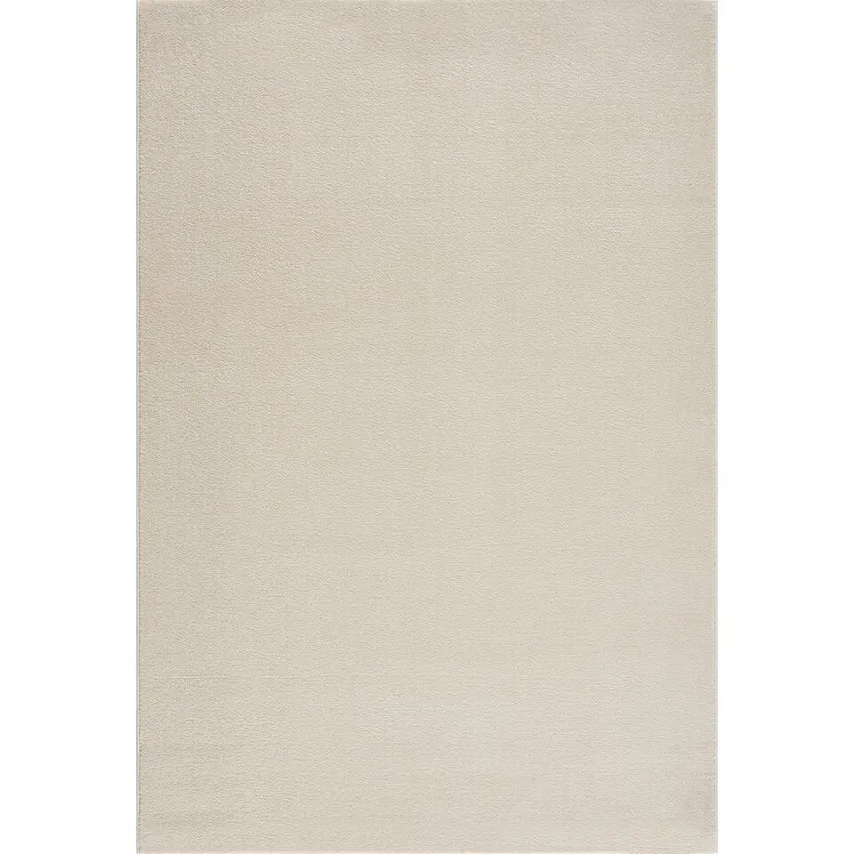 Uni Effen Laagpolig Vloerkleed Modern Creme - 200x290 CM