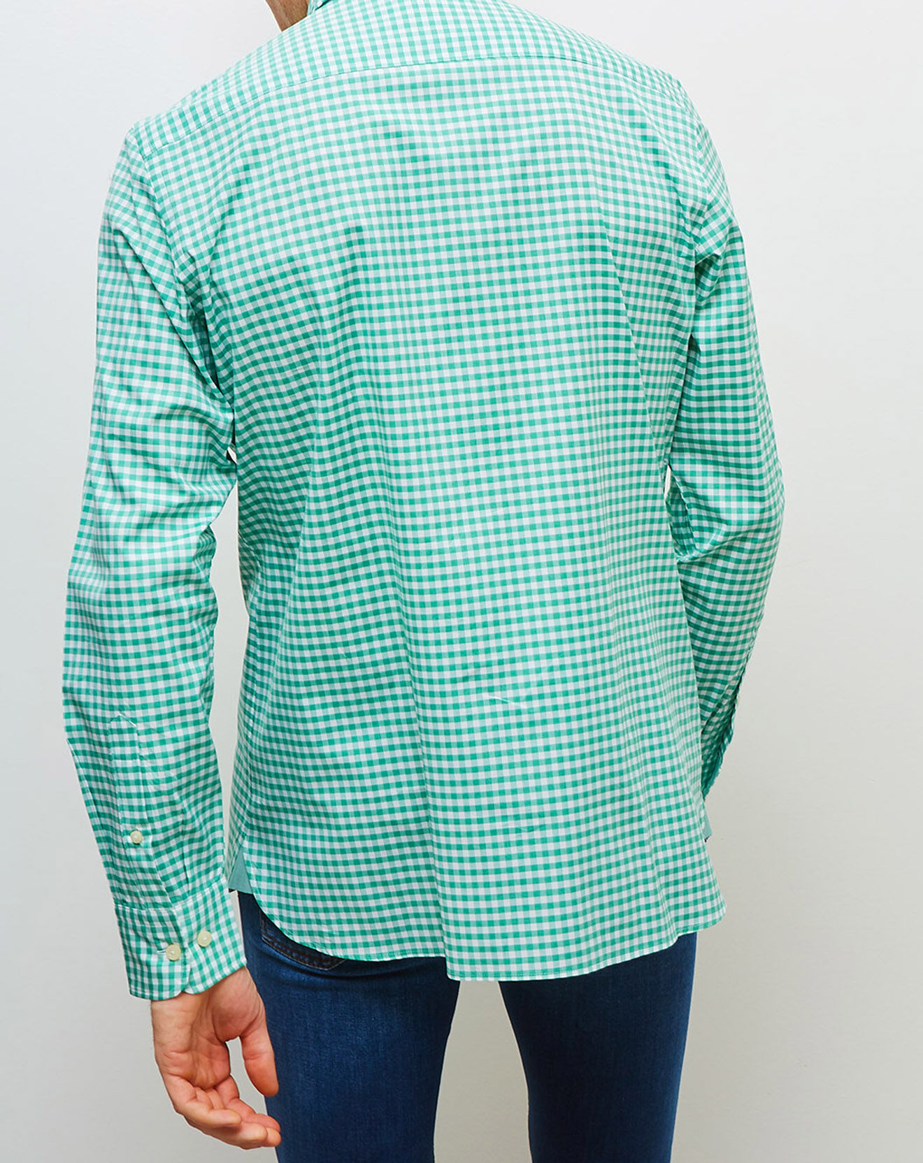 Hackett London Chemise classique vert/blanc