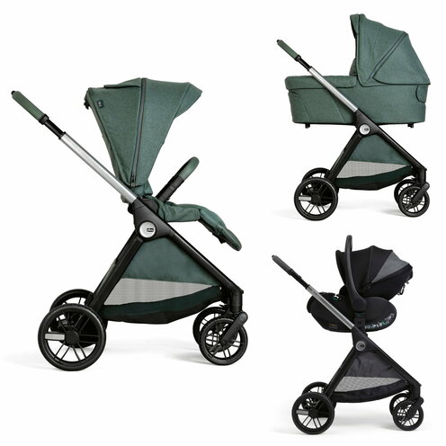 Poussette Trio Bellagio + Nacelle Flexi + Siège-auto First Seat Recline I-size Fir Tree - CHICCO