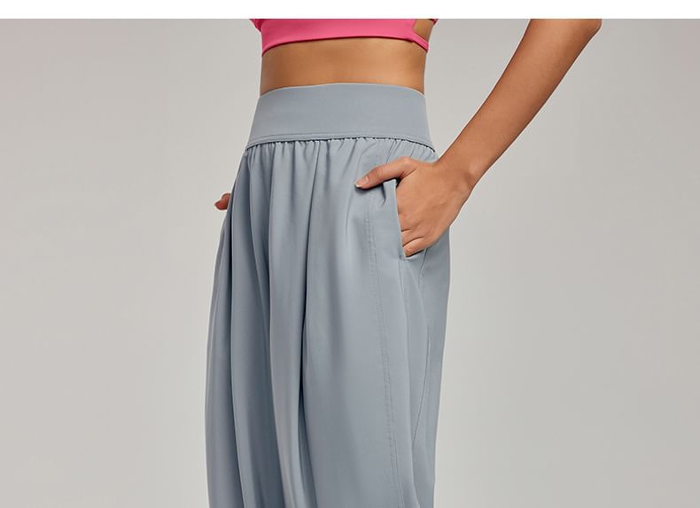 femmal - Hoge taille effen wijde yogabroek