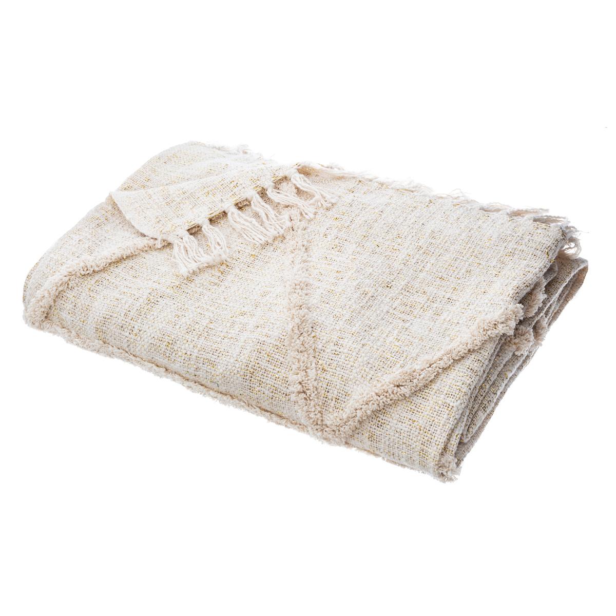 JETE DE LIT SLUB TUFT SHINE 130X180CM