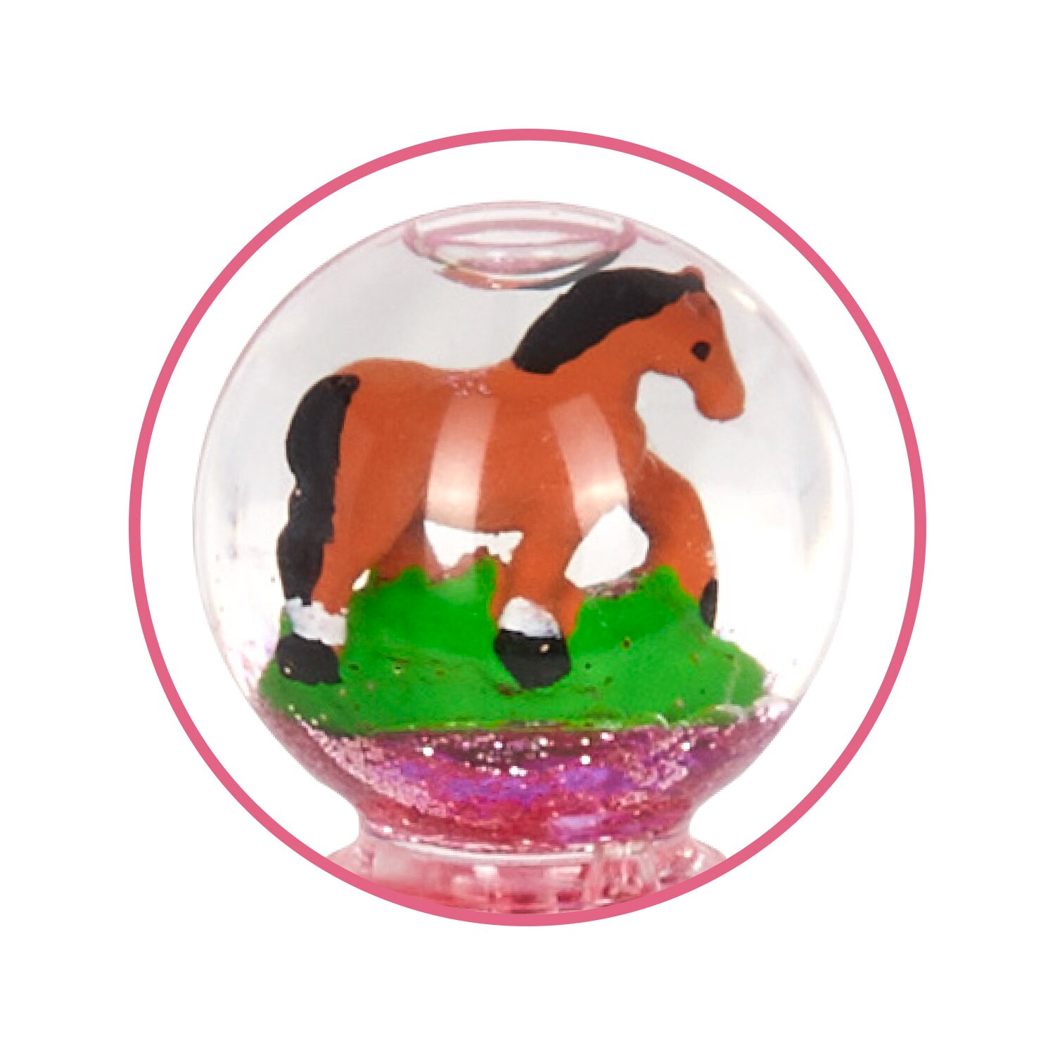 DIE SPIEGELBURG Glitzerkugel-Stift Pferdefreunde -