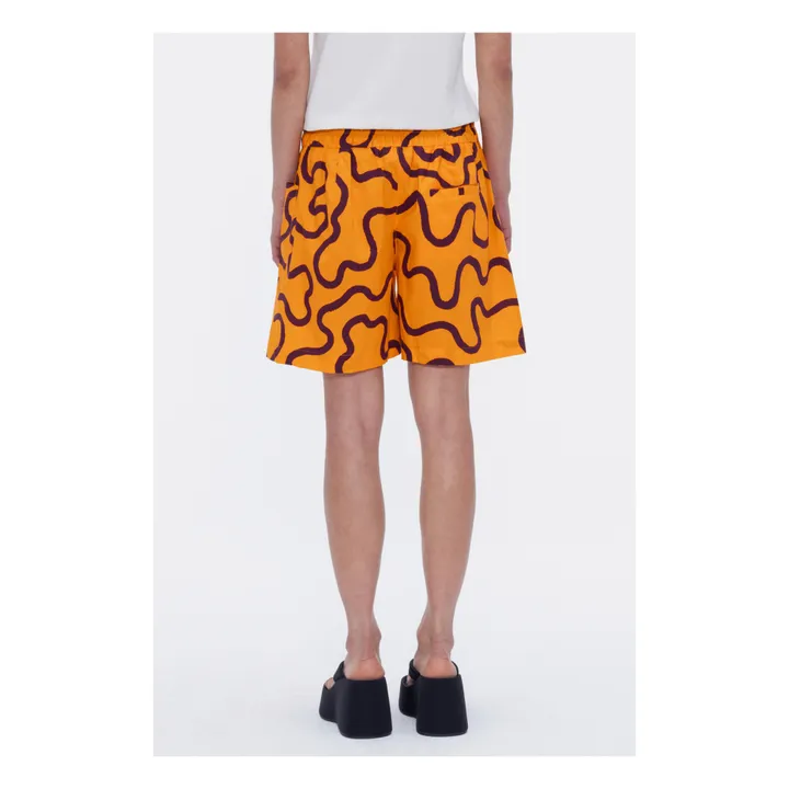 Our Sister Short Nile Imprimé Popeline de Coton | Orange