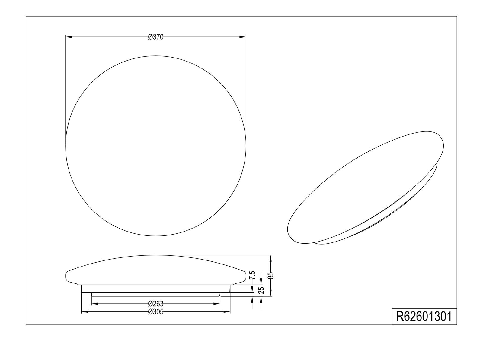 RL LED Deckenlampe 40 cm PUTZ Weiß