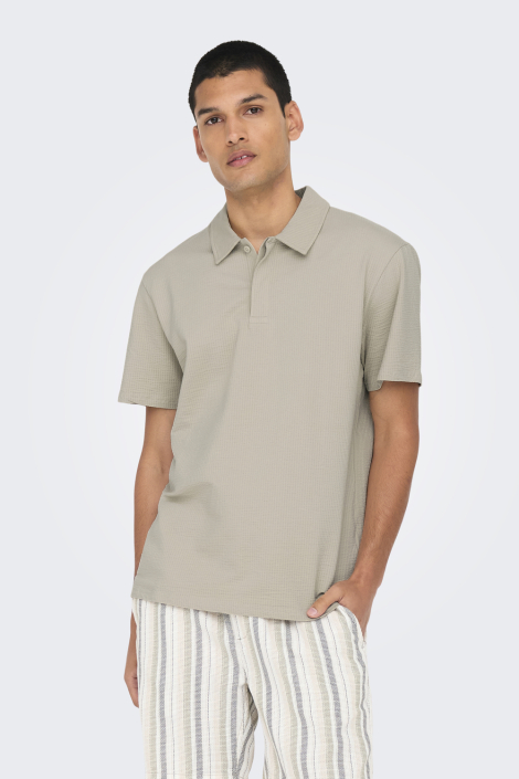 Only & Sons beige heren polo